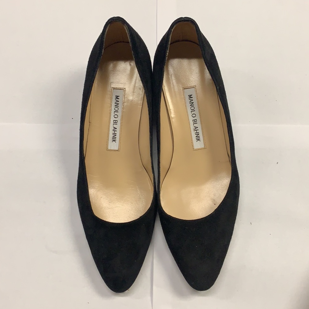 Manolo Blahnik Black Suede Heel